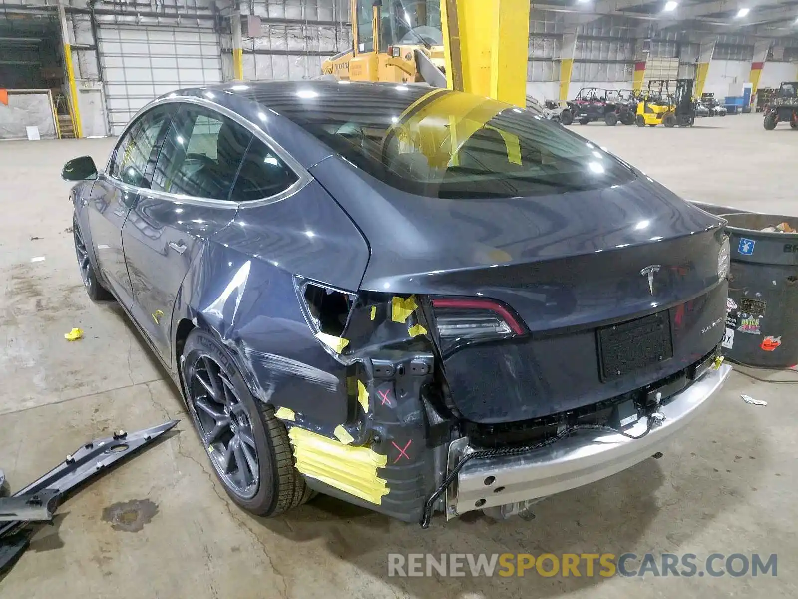 3 Photograph of a damaged car 5YJ3E1EB2KF451949 TESLA MODEL 3 2019