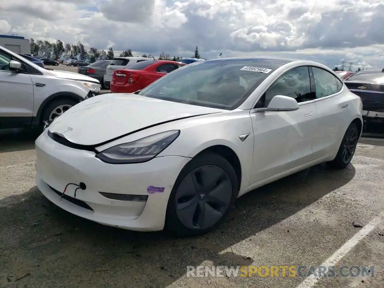 1 Фотография поврежденного автомобиля 5YJ3E1EB2KF452907 TESLA MODEL 3 2019