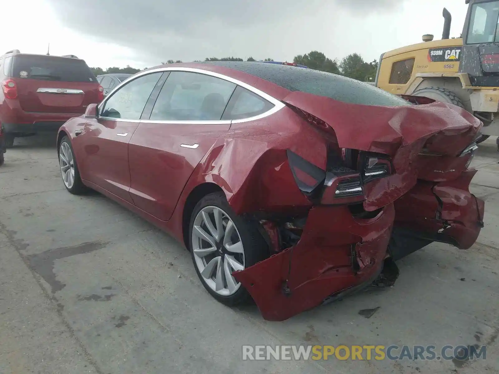 3 Photograph of a damaged car 5YJ3E1EB2KF453748 TESLA MODEL 3 2019