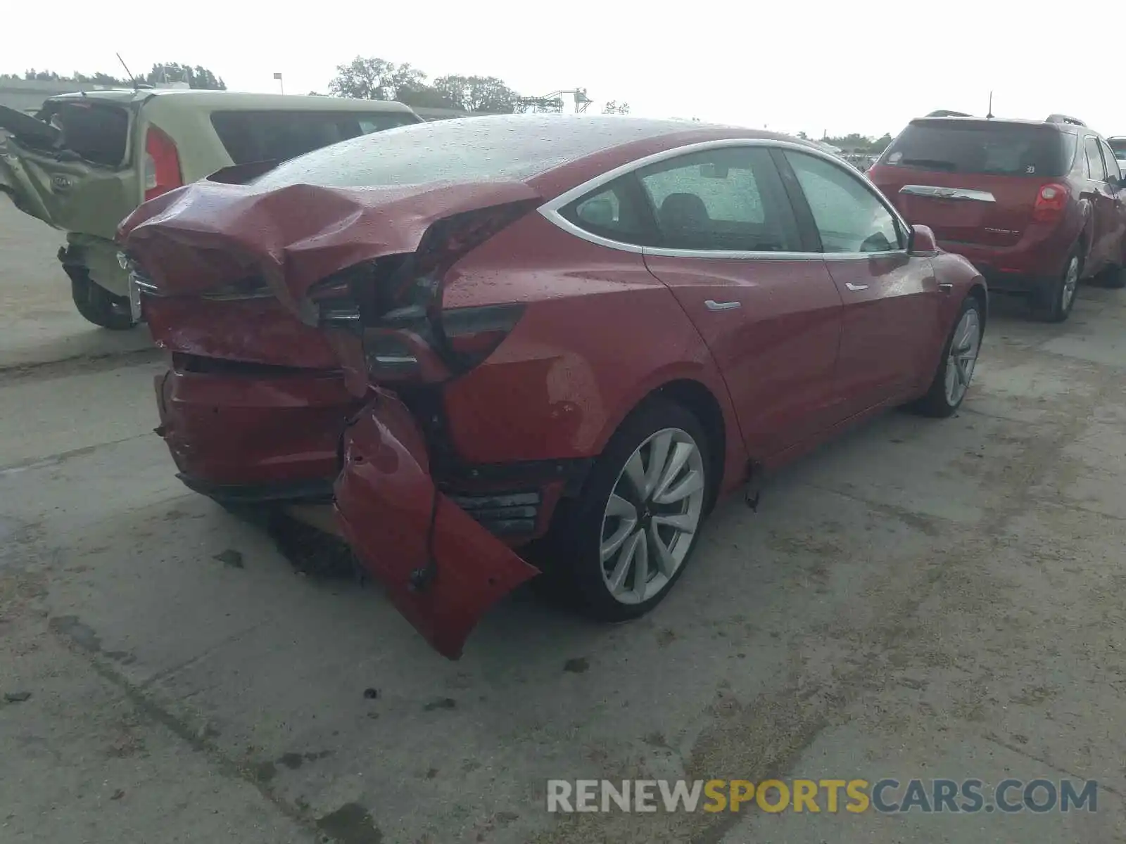 4 Photograph of a damaged car 5YJ3E1EB2KF453748 TESLA MODEL 3 2019