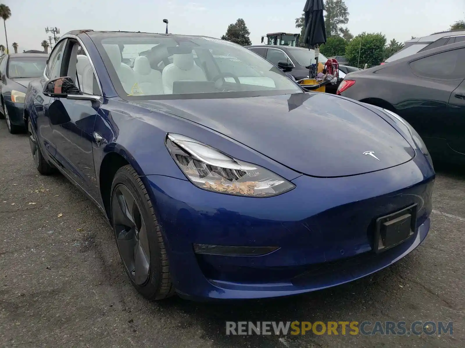 1 Photograph of a damaged car 5YJ3E1EB2KF454415 TESLA MODEL 3 2019