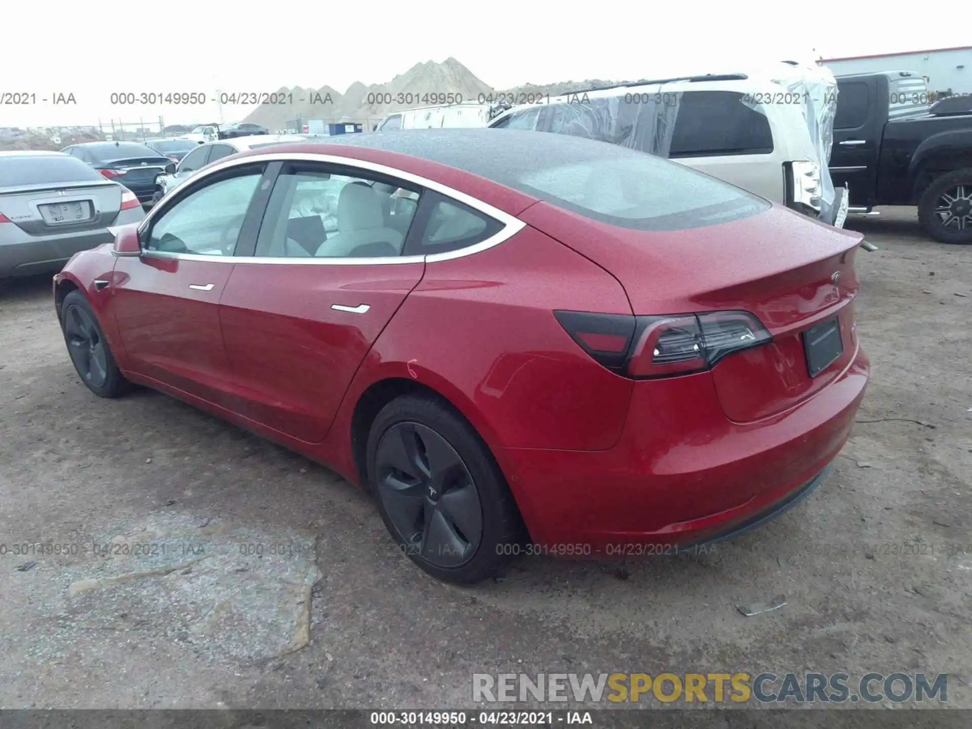 3 Photograph of a damaged car 5YJ3E1EB2KF454446 TESLA MODEL 3 2019