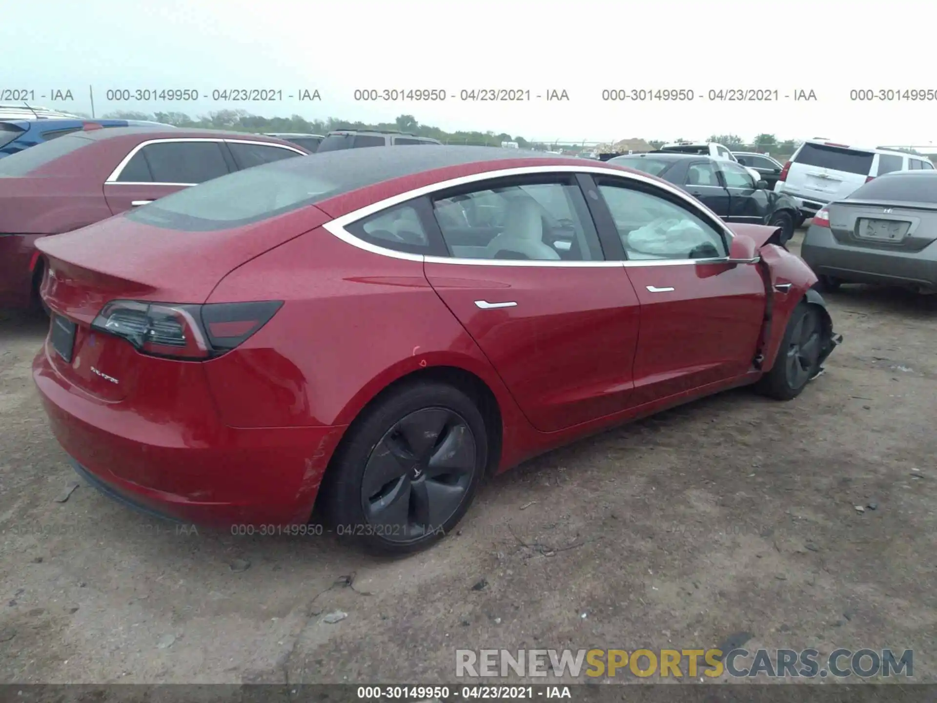 4 Фотография поврежденного автомобиля 5YJ3E1EB2KF454446 TESLA MODEL 3 2019