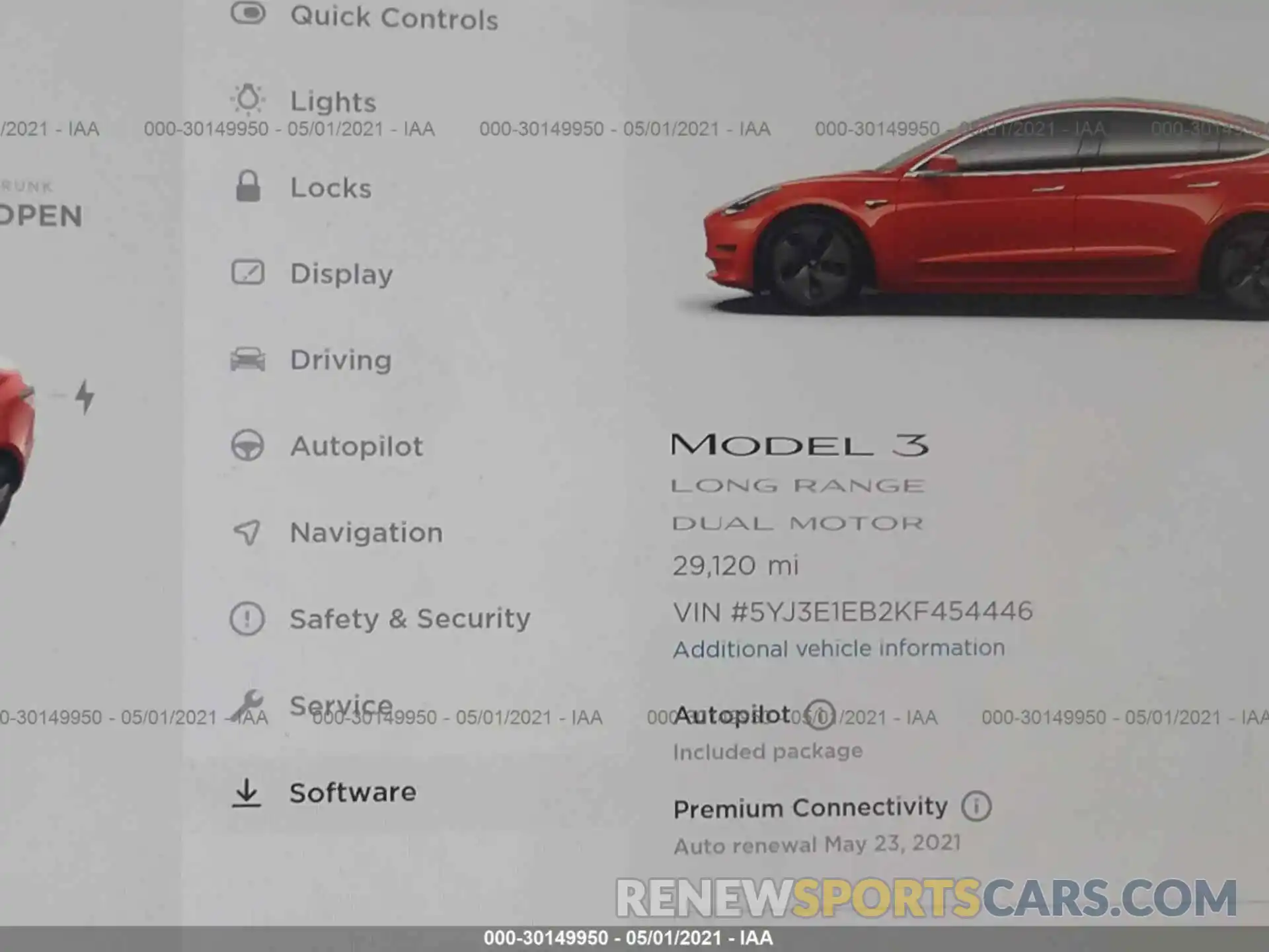 7 Photograph of a damaged car 5YJ3E1EB2KF454446 TESLA MODEL 3 2019