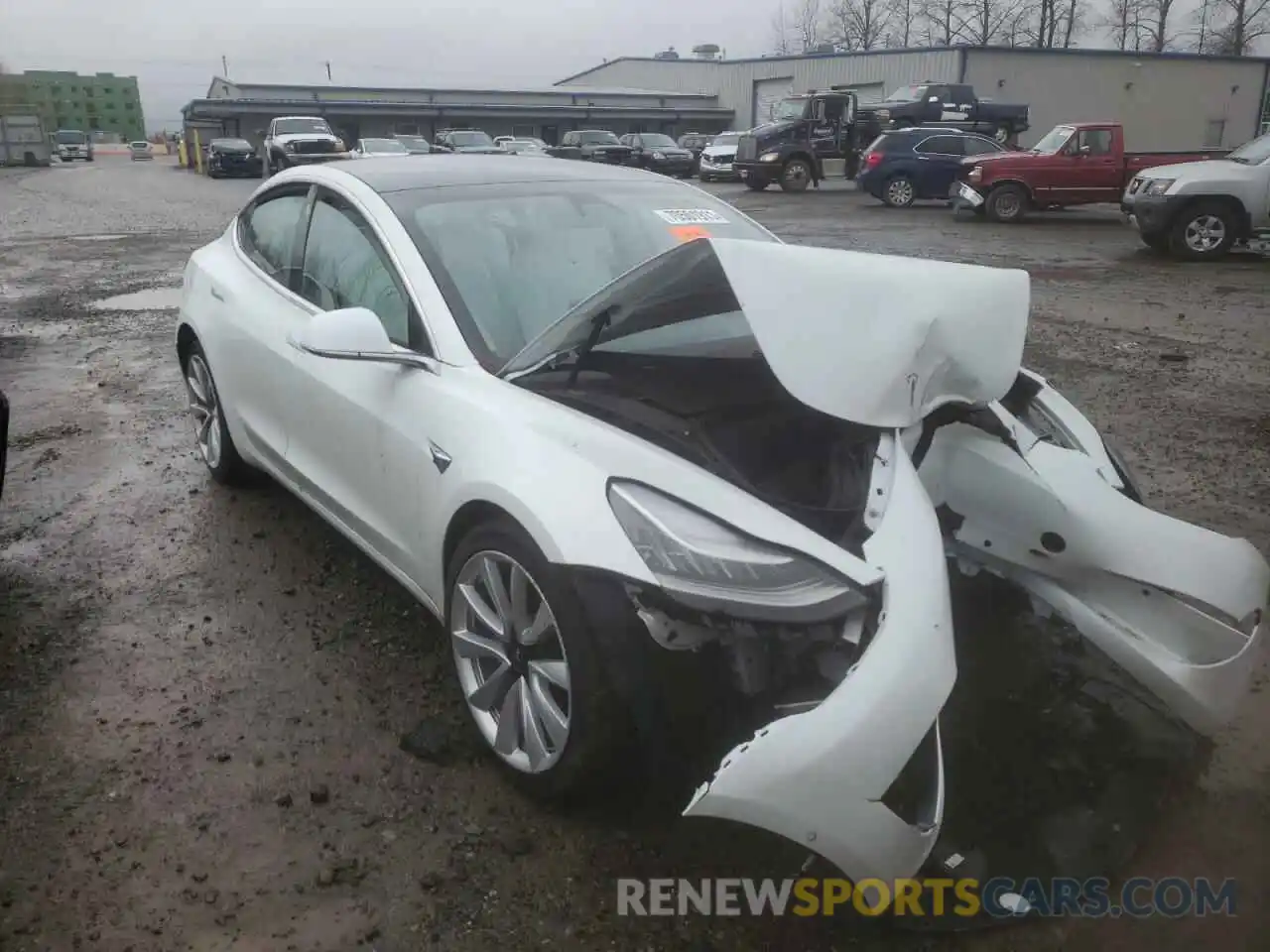 1 Photograph of a damaged car 5YJ3E1EB2KF454737 TESLA MODEL 3 2019