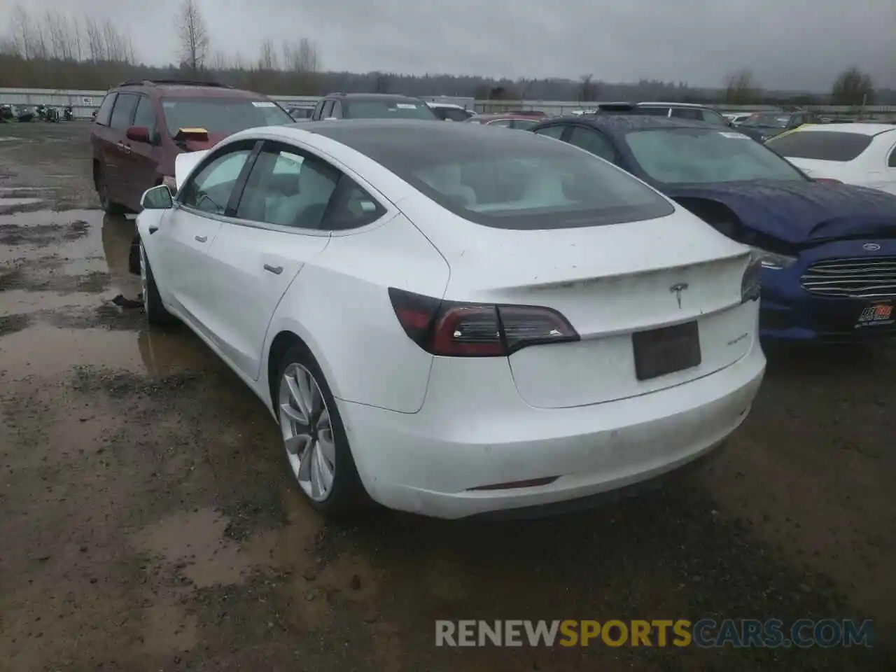 3 Photograph of a damaged car 5YJ3E1EB2KF454737 TESLA MODEL 3 2019