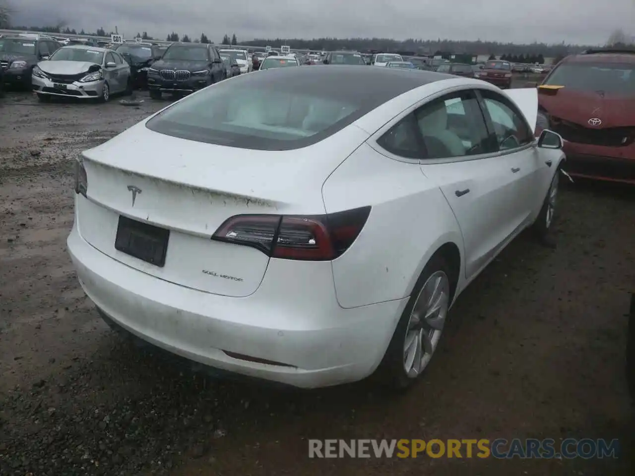 4 Photograph of a damaged car 5YJ3E1EB2KF454737 TESLA MODEL 3 2019