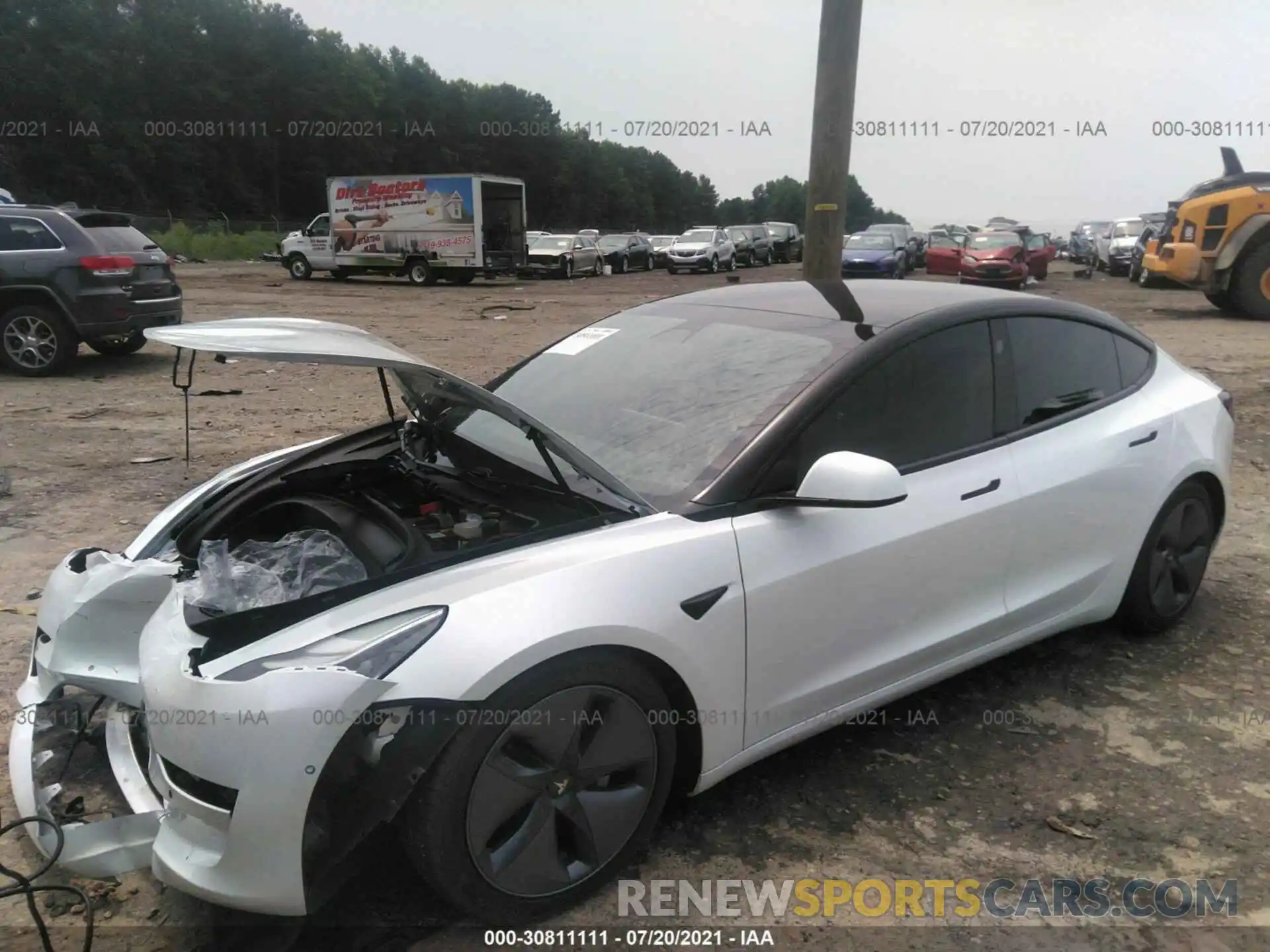 2 Photograph of a damaged car 5YJ3E1EB2KF469805 TESLA MODEL 3 2019