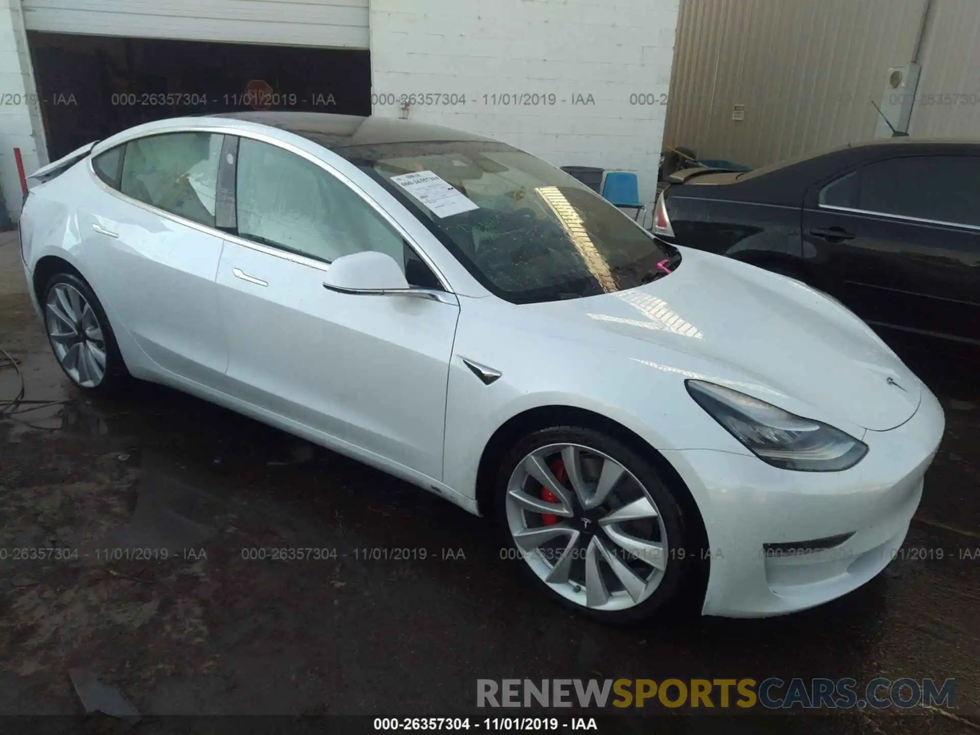 1 Photograph of a damaged car 5YJ3E1EB2KF487415 TESLA MODEL 3 2019