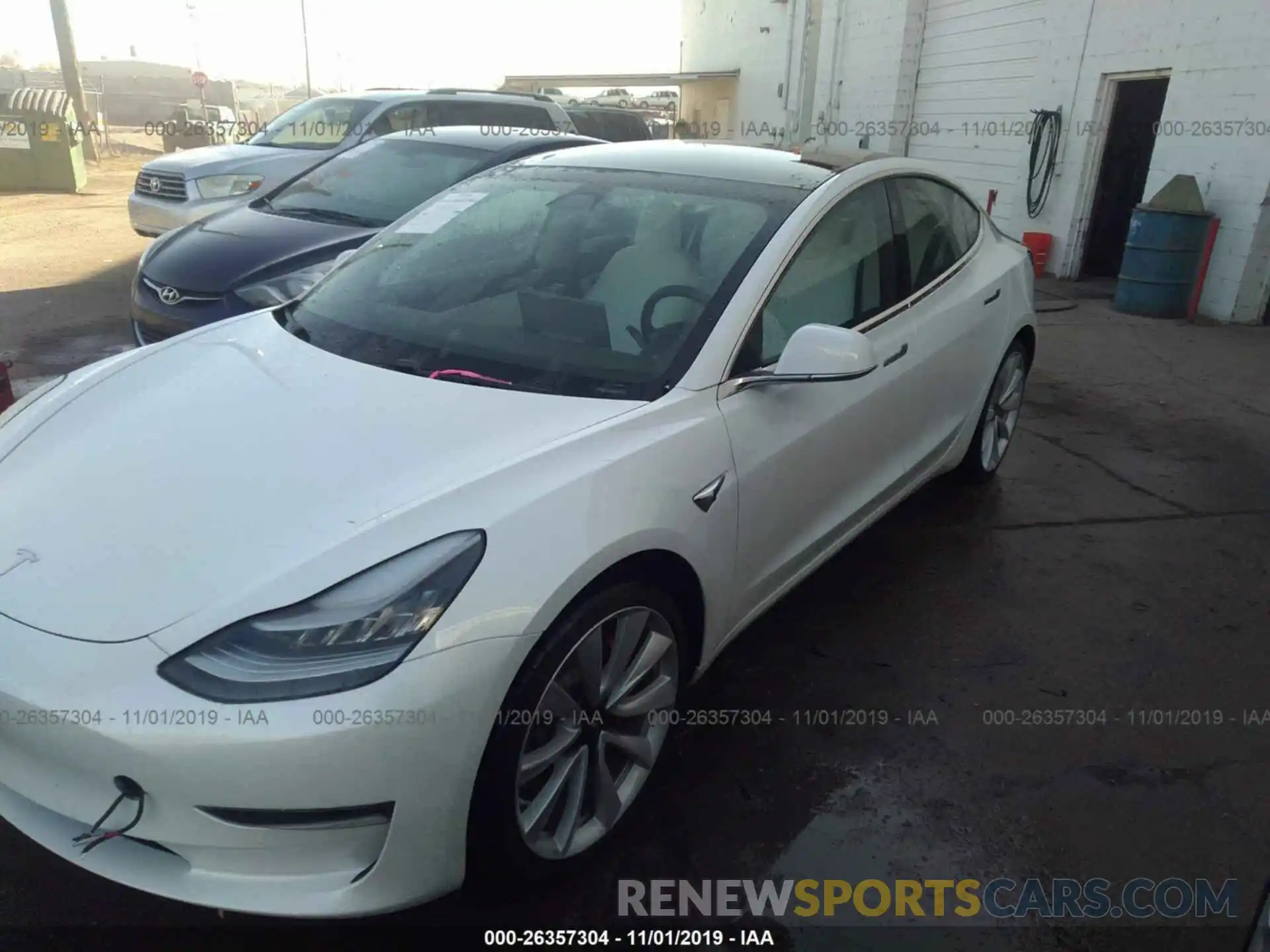 2 Photograph of a damaged car 5YJ3E1EB2KF487415 TESLA MODEL 3 2019