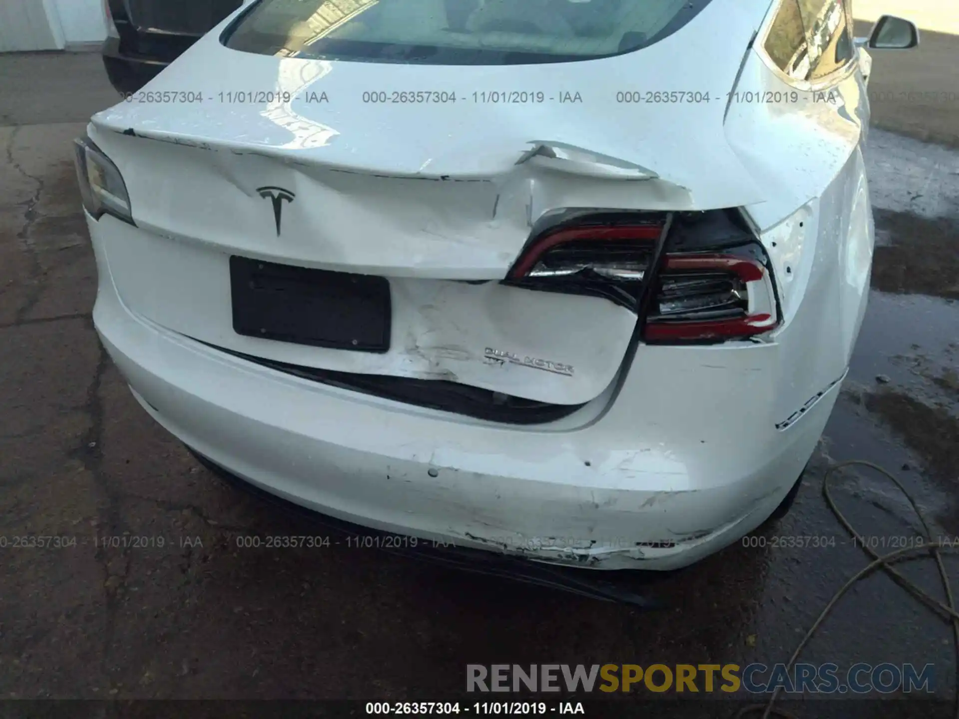 6 Photograph of a damaged car 5YJ3E1EB2KF487415 TESLA MODEL 3 2019