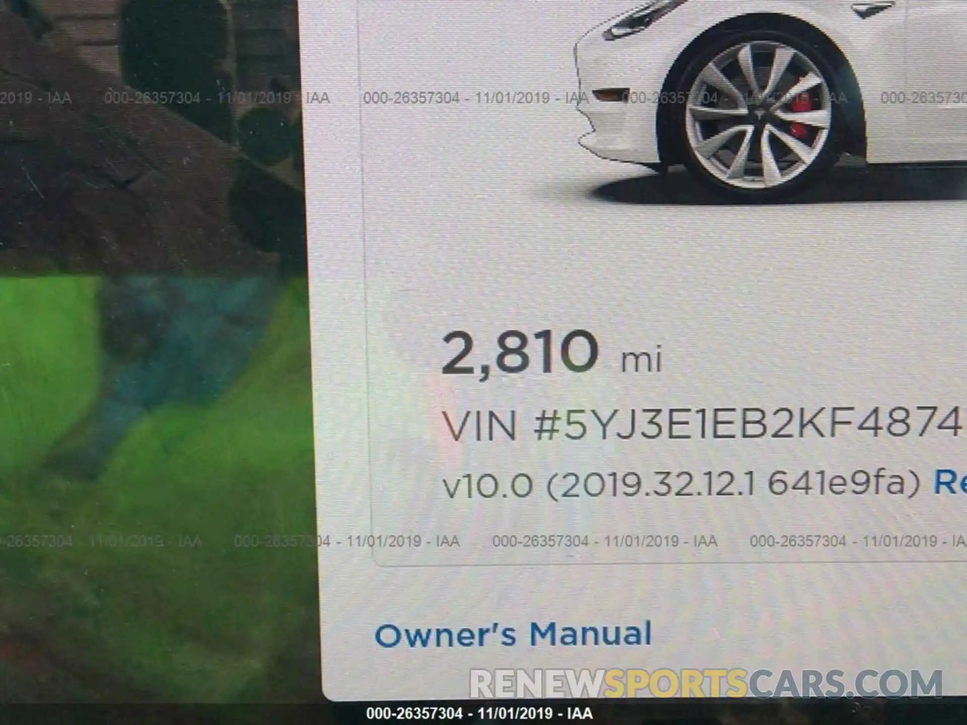 7 Photograph of a damaged car 5YJ3E1EB2KF487415 TESLA MODEL 3 2019