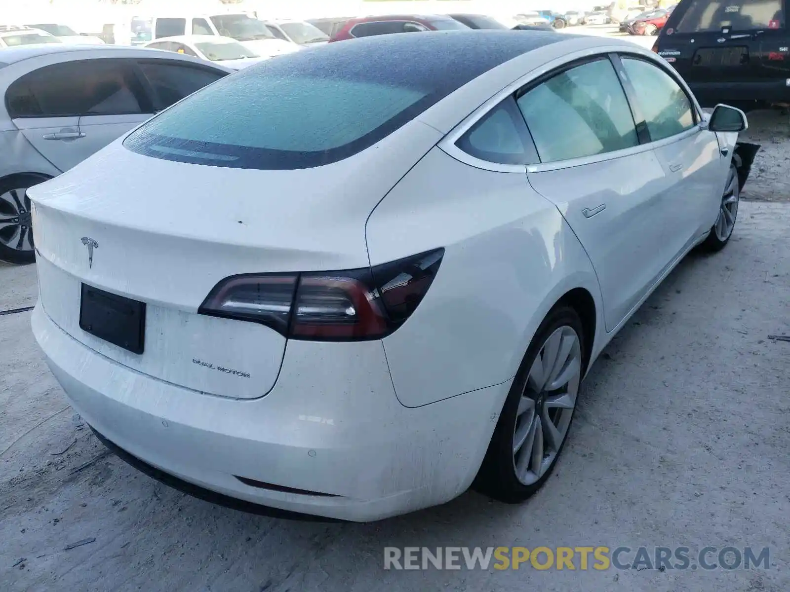 4 Photograph of a damaged car 5YJ3E1EB2KF494784 TESLA MODEL 3 2019