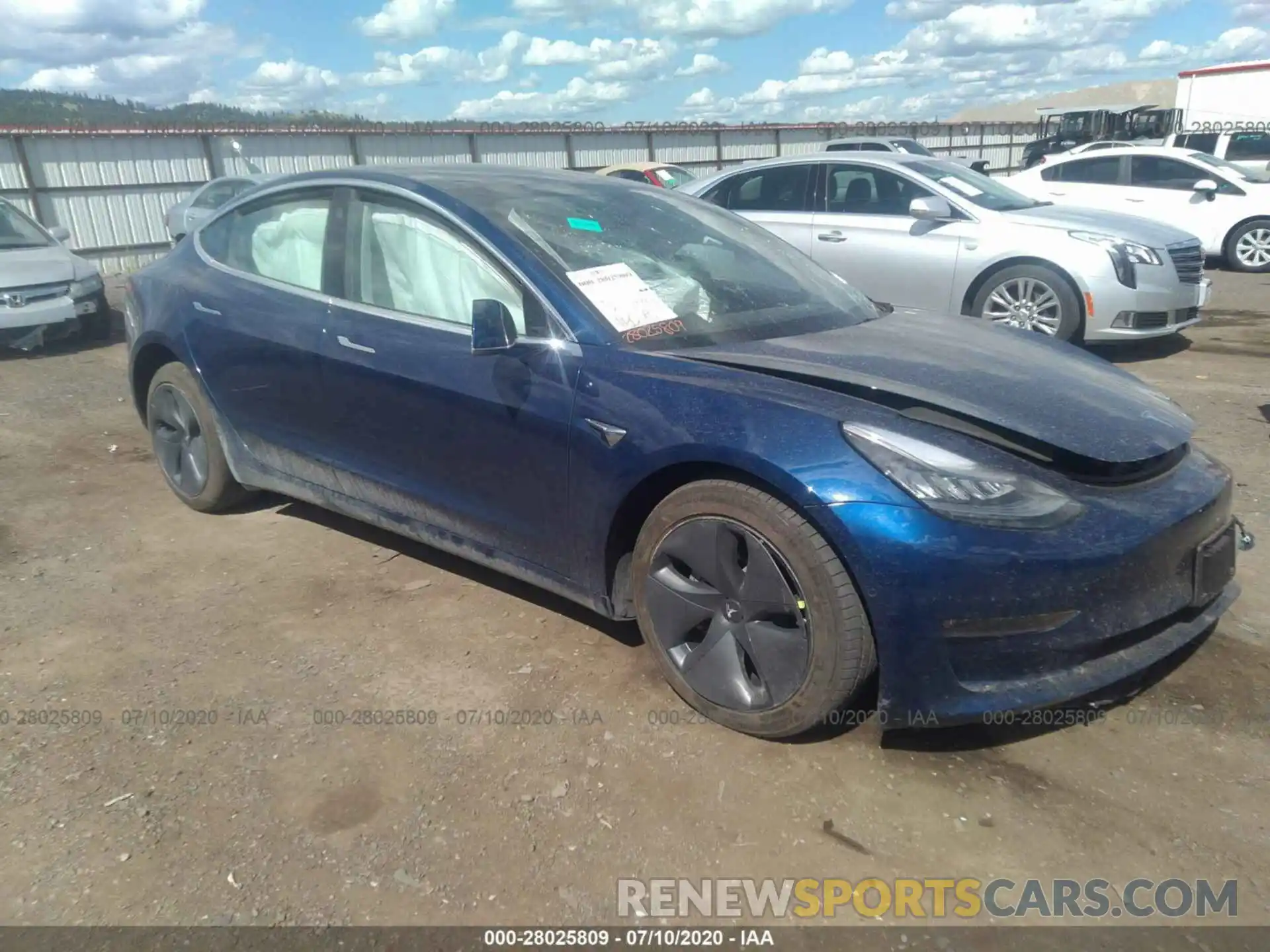 1 Photograph of a damaged car 5YJ3E1EB2KF497605 TESLA MODEL 3 2019