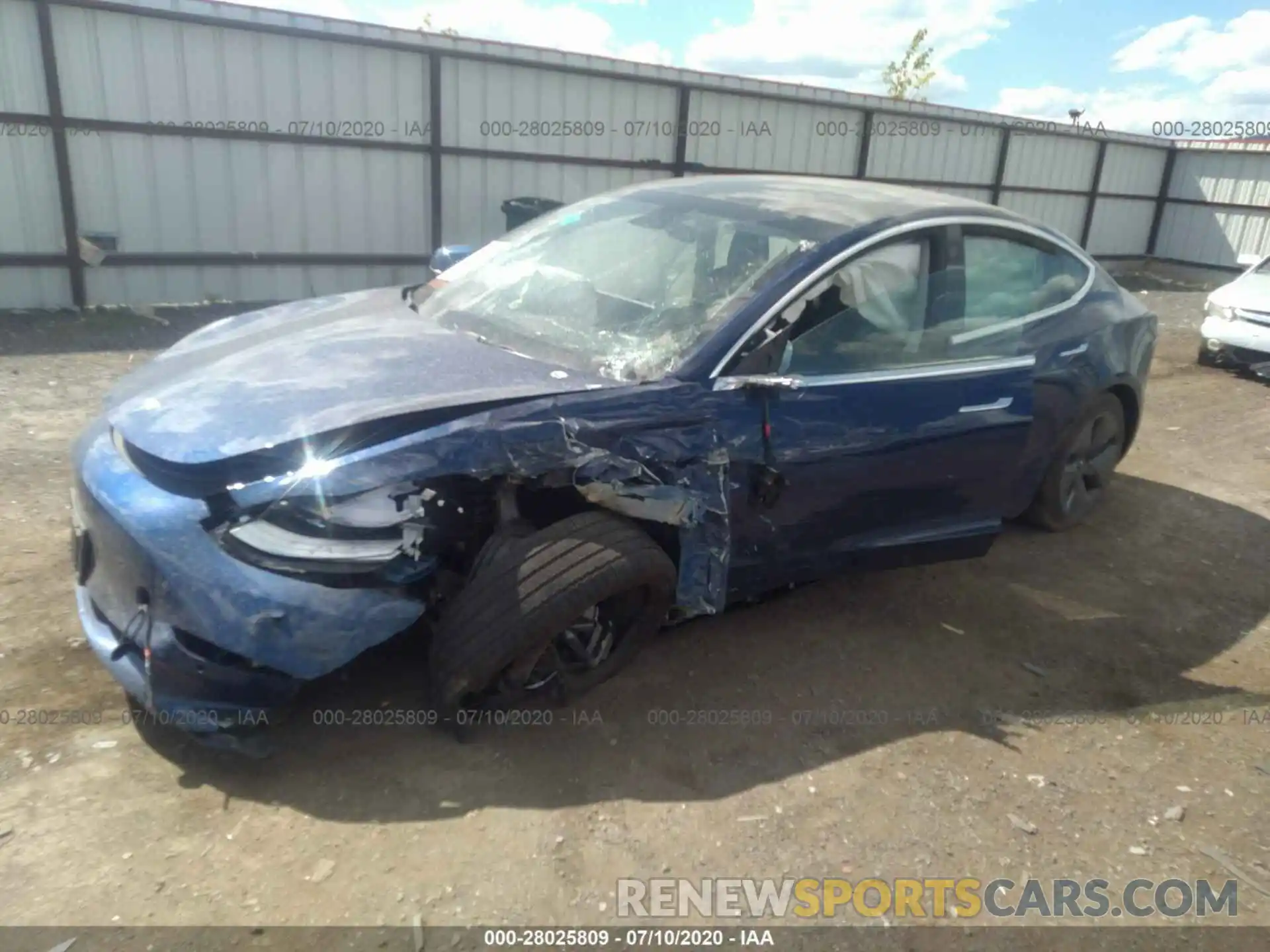 2 Photograph of a damaged car 5YJ3E1EB2KF497605 TESLA MODEL 3 2019