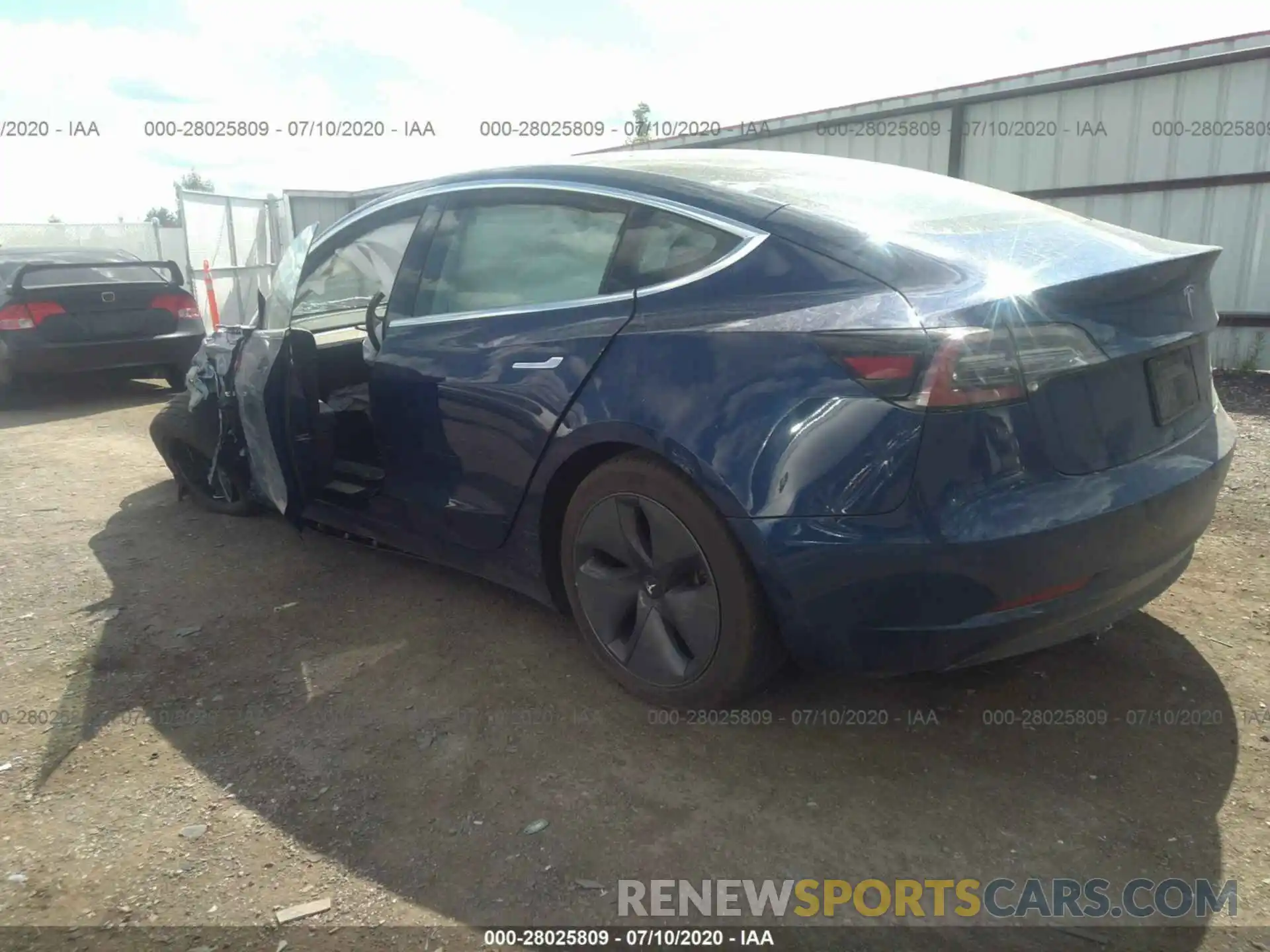 3 Photograph of a damaged car 5YJ3E1EB2KF497605 TESLA MODEL 3 2019