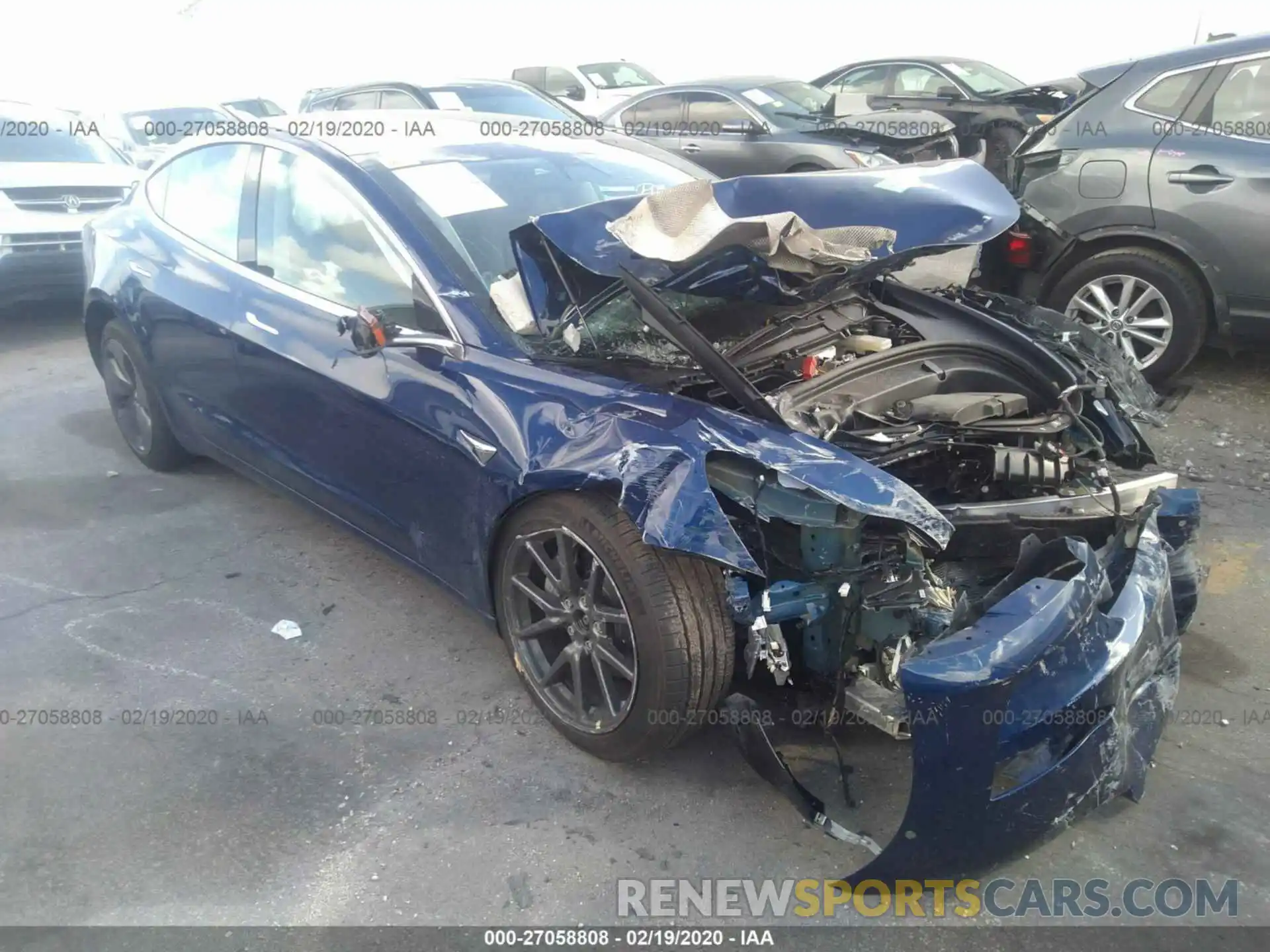 1 Photograph of a damaged car 5YJ3E1EB2KF511289 TESLA MODEL 3 2019