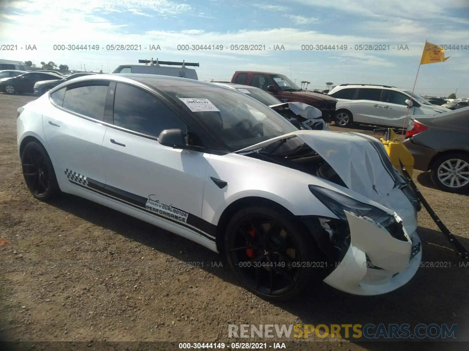 1 Photograph of a damaged car 5YJ3E1EB2KF514015 TESLA MODEL 3 2019