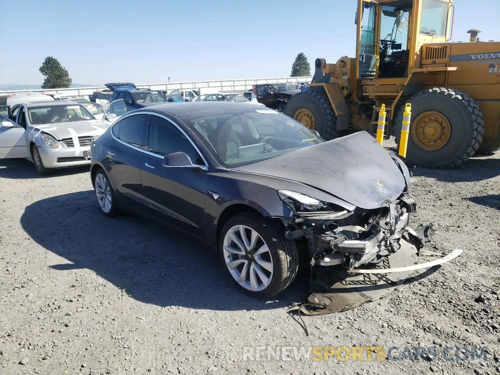 1 Photograph of a damaged car 5YJ3E1EB2KF530022 TESLA MODEL 3 2019