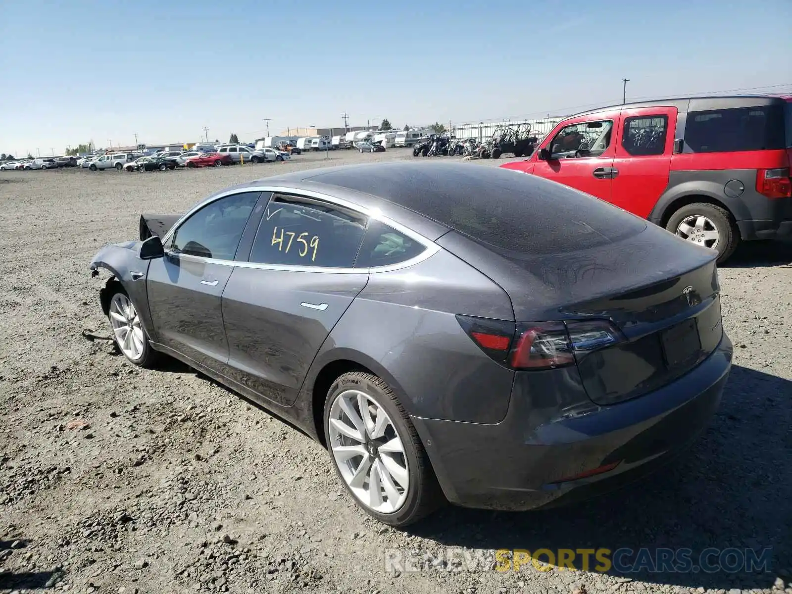 3 Photograph of a damaged car 5YJ3E1EB2KF530022 TESLA MODEL 3 2019