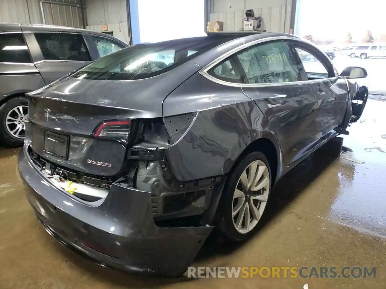 4 Photograph of a damaged car 5YJ3E1EB2KF530148 TESLA MODEL 3 2019