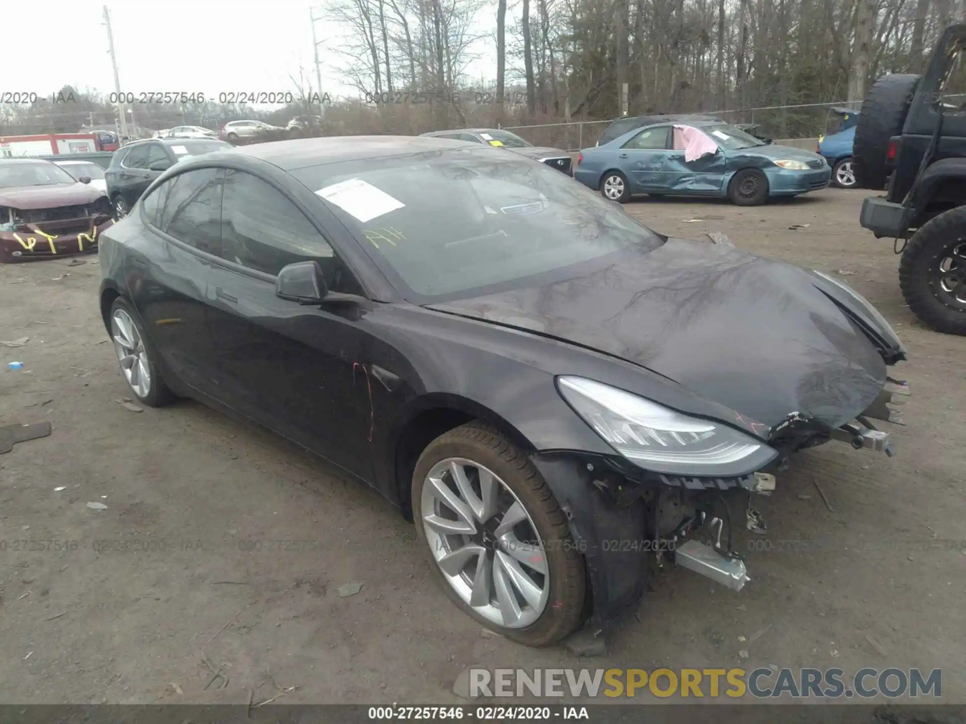 1 Фотография поврежденного автомобиля 5YJ3E1EB3KF191884 TESLA MODEL 3 2019