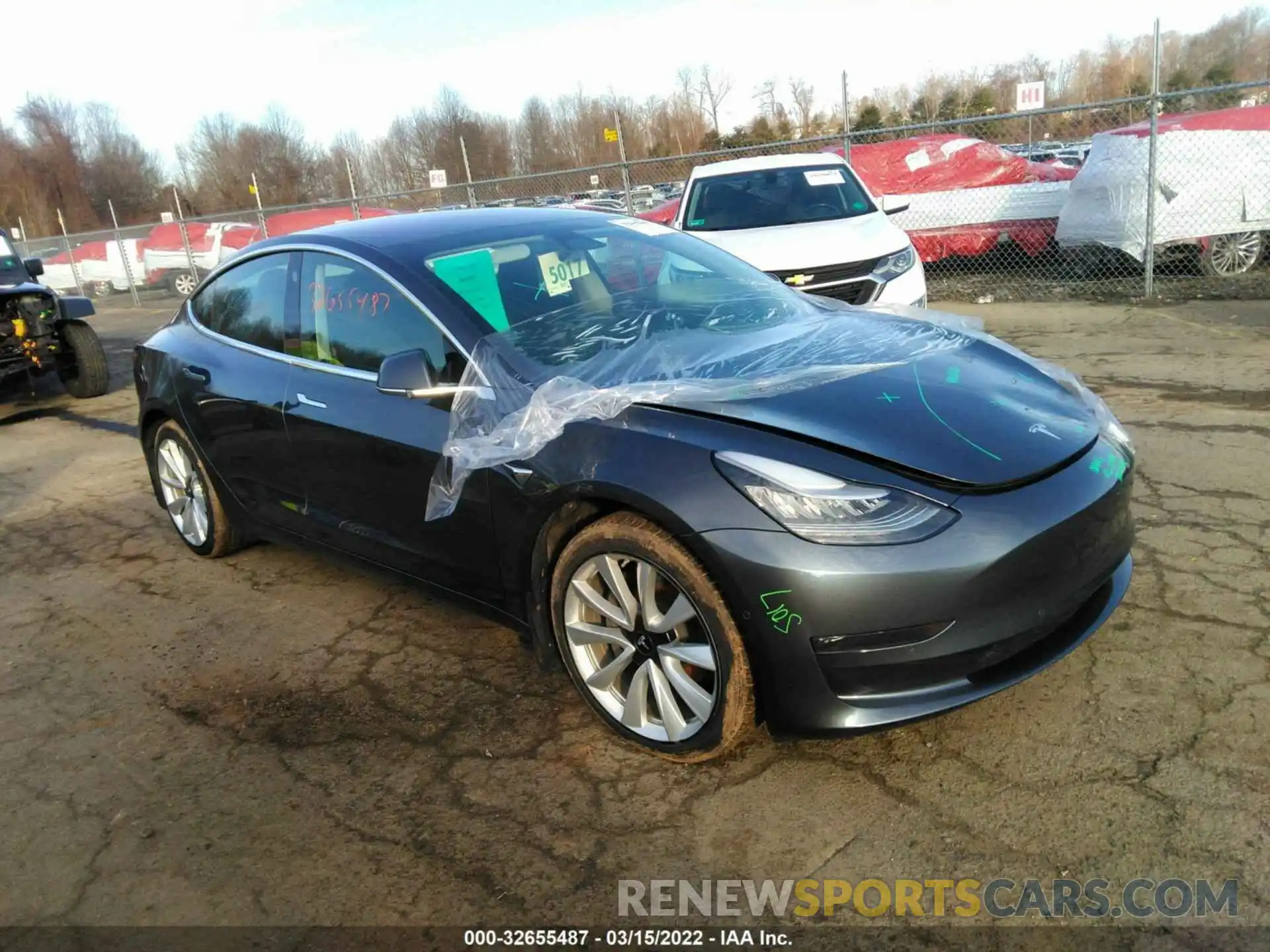 1 Photograph of a damaged car 5YJ3E1EB3KF192159 TESLA MODEL 3 2019