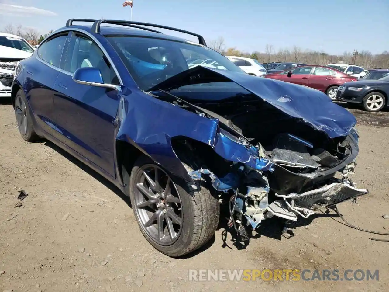 1 Photograph of a damaged car 5YJ3E1EB3KF192209 TESLA MODEL 3 2019