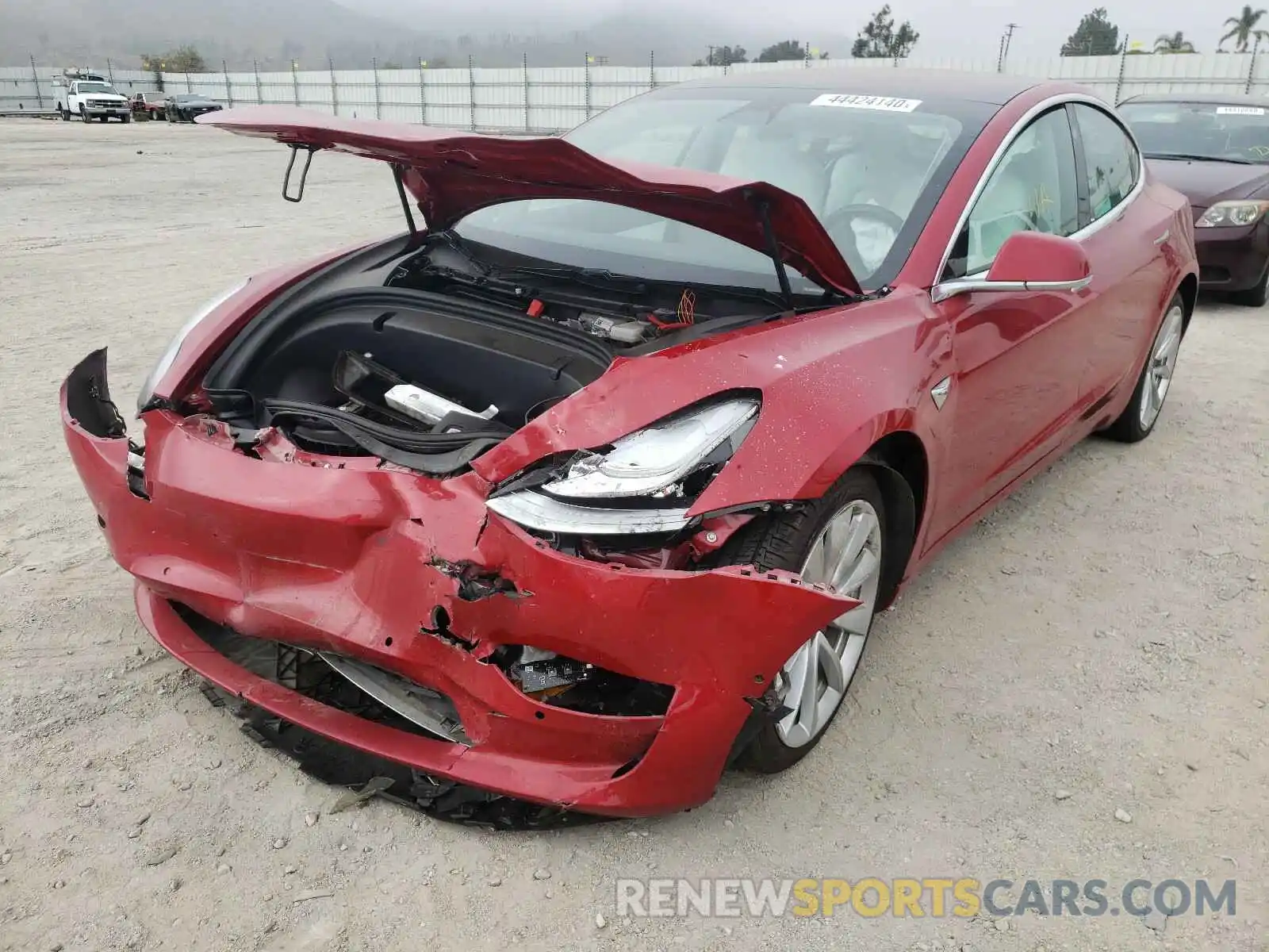 2 Photograph of a damaged car 5YJ3E1EB3KF192646 TESLA MODEL 3 2019