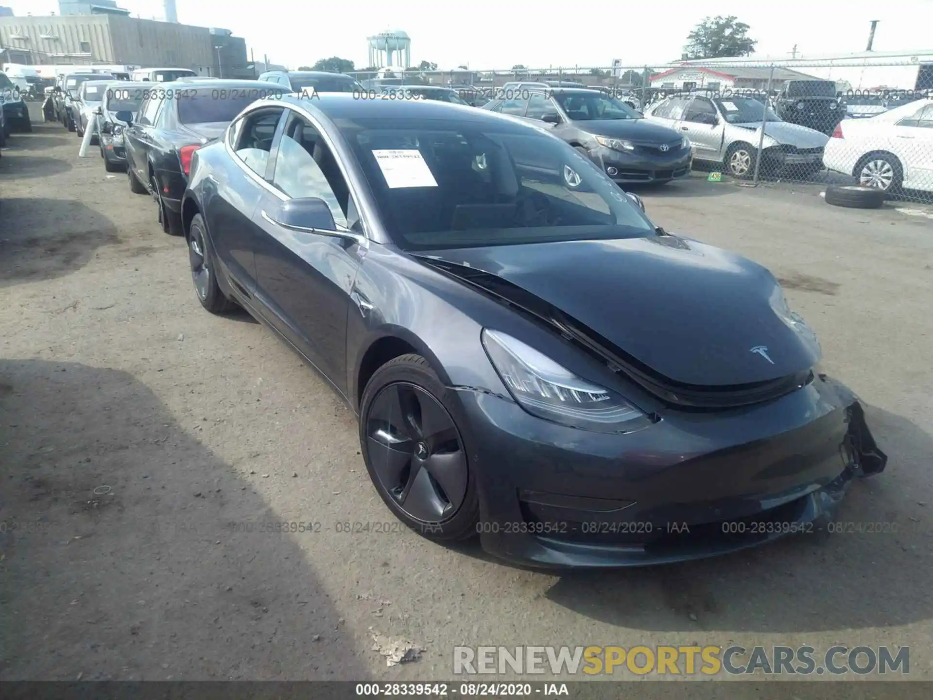 1 Photograph of a damaged car 5YJ3E1EB3KF205430 TESLA MODEL 3 2019