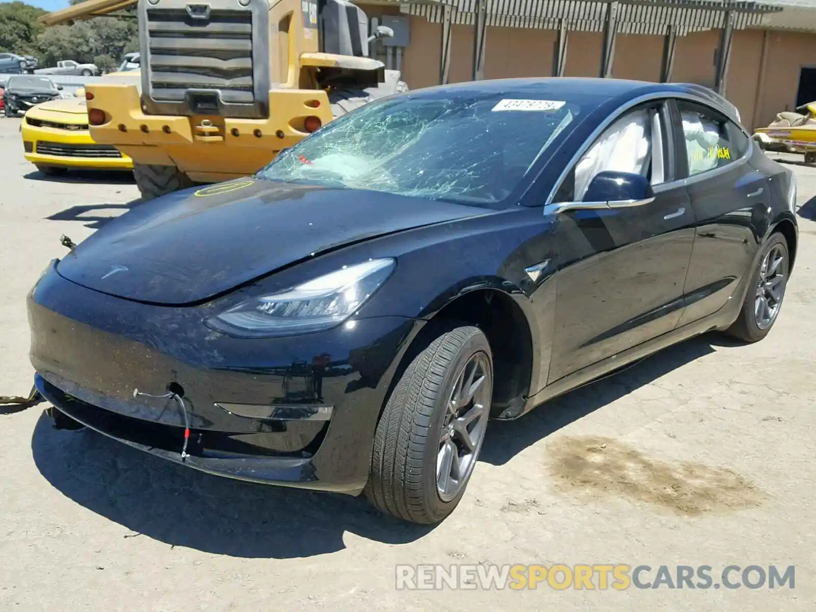 2 Photograph of a damaged car 5YJ3E1EB3KF209185 TESLA MODEL 3 2019