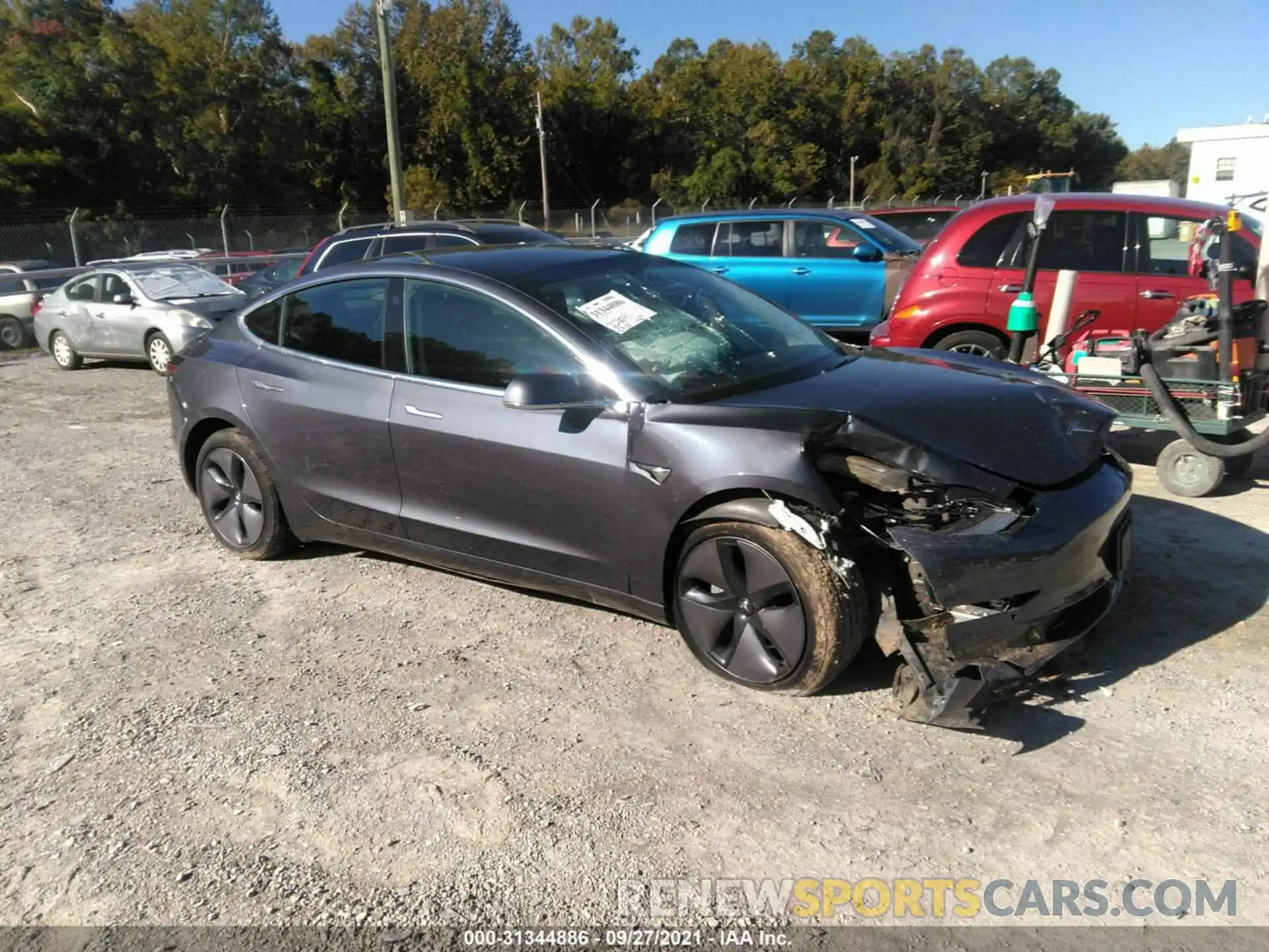 1 Photograph of a damaged car 5YJ3E1EB3KF209803 TESLA MODEL 3 2019