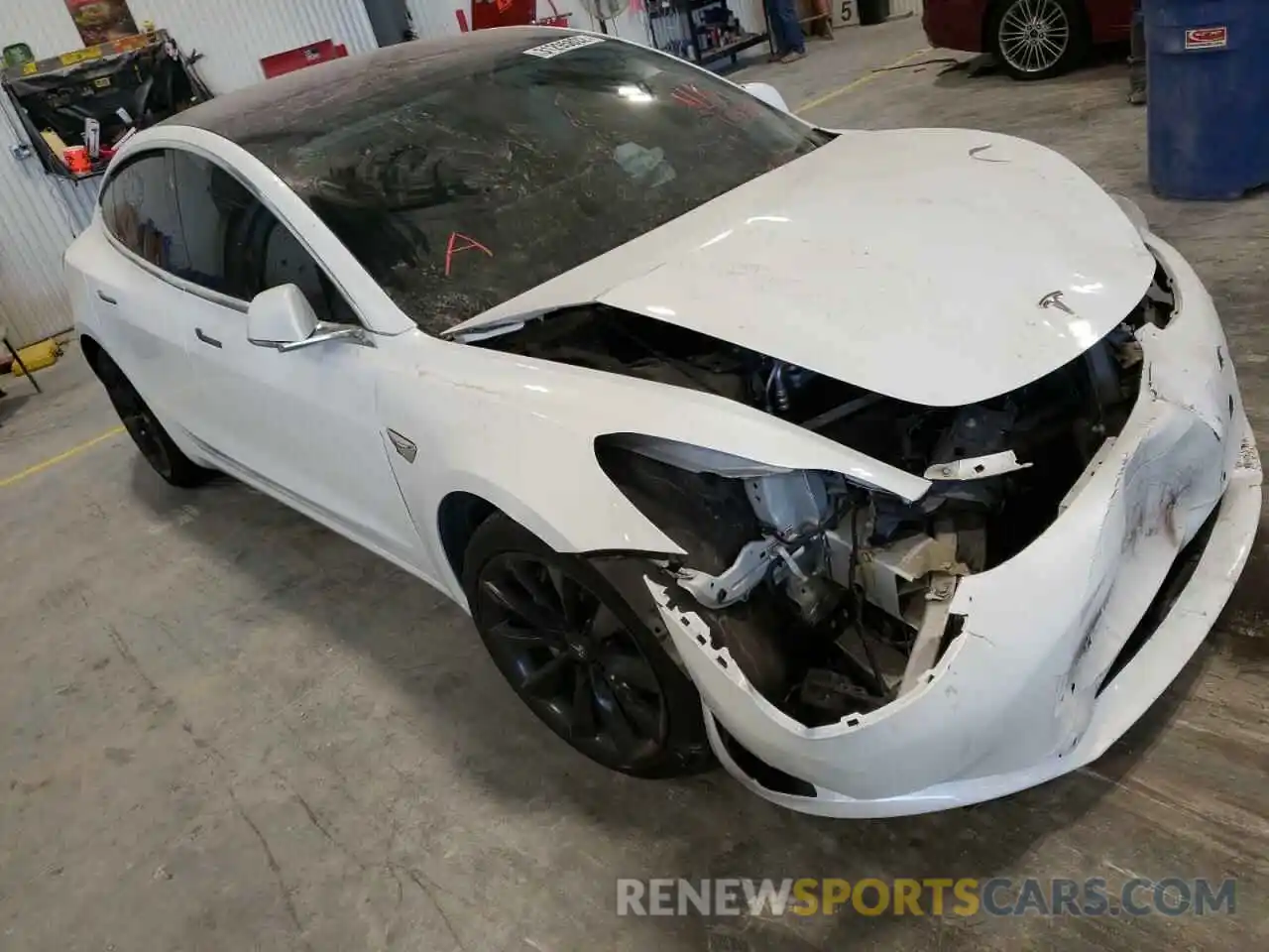 1 Photograph of a damaged car 5YJ3E1EB3KF211437 TESLA MODEL 3 2019