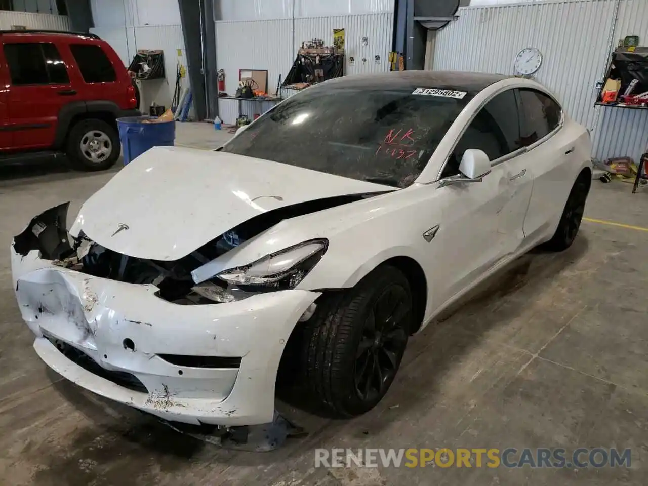 2 Photograph of a damaged car 5YJ3E1EB3KF211437 TESLA MODEL 3 2019