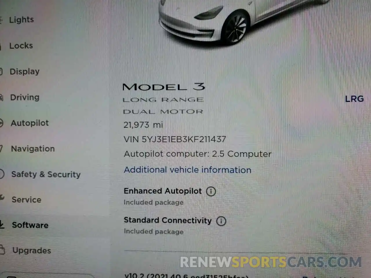 8 Photograph of a damaged car 5YJ3E1EB3KF211437 TESLA MODEL 3 2019