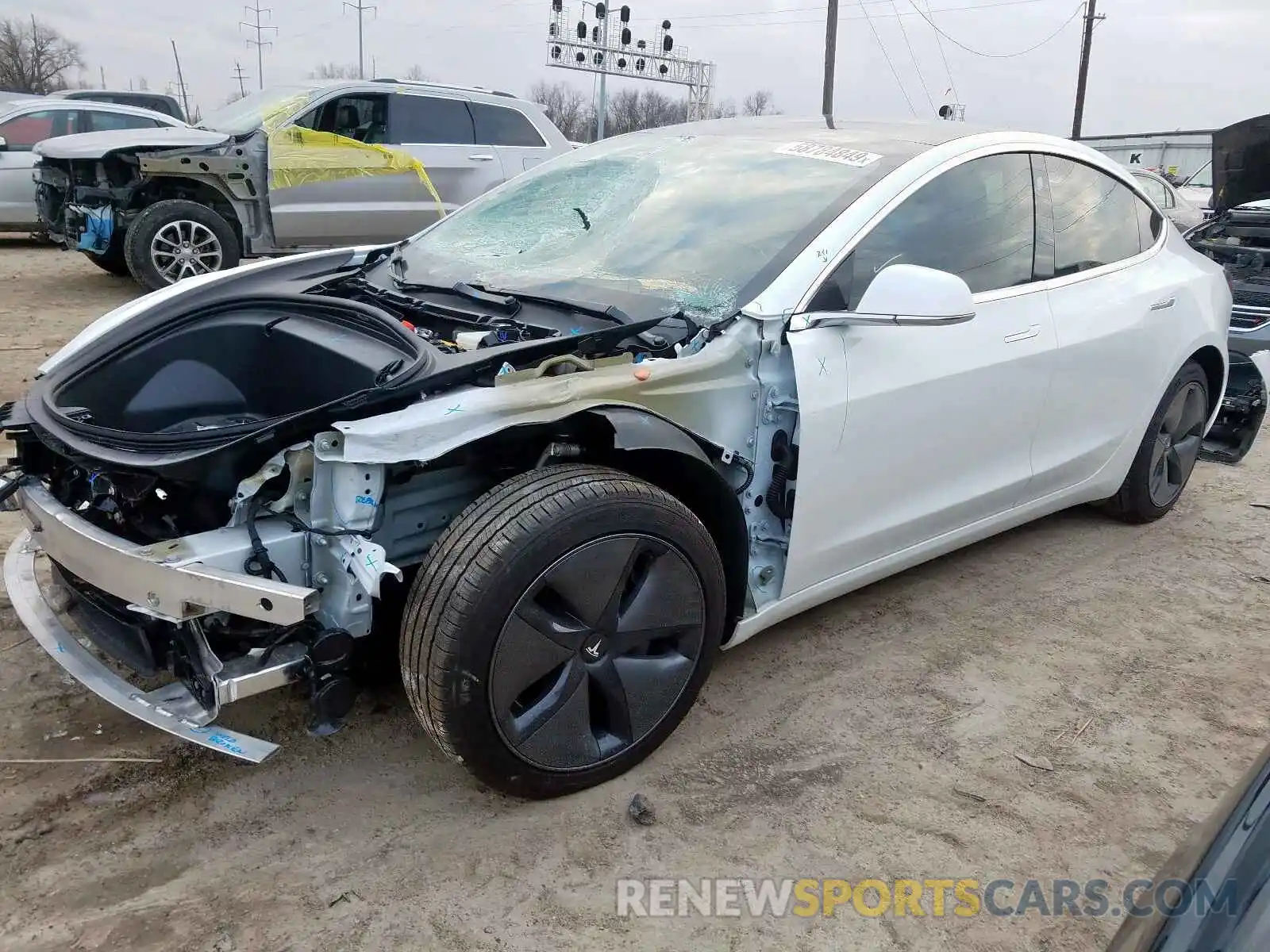 2 Photograph of a damaged car 5YJ3E1EB3KF211731 TESLA MODEL 3 2019