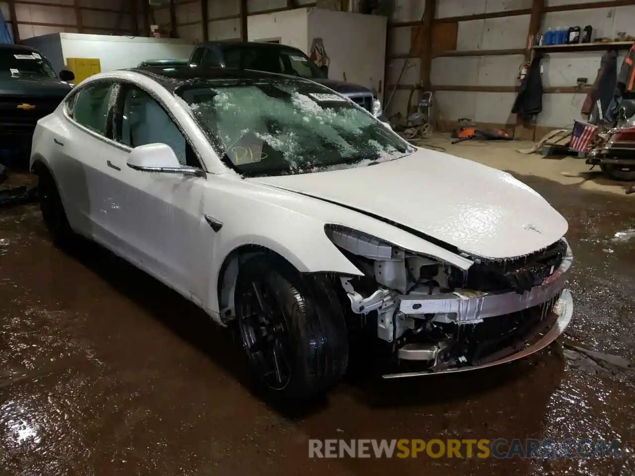 1 Photograph of a damaged car 5YJ3E1EB3KF213589 TESLA MODEL 3 2019