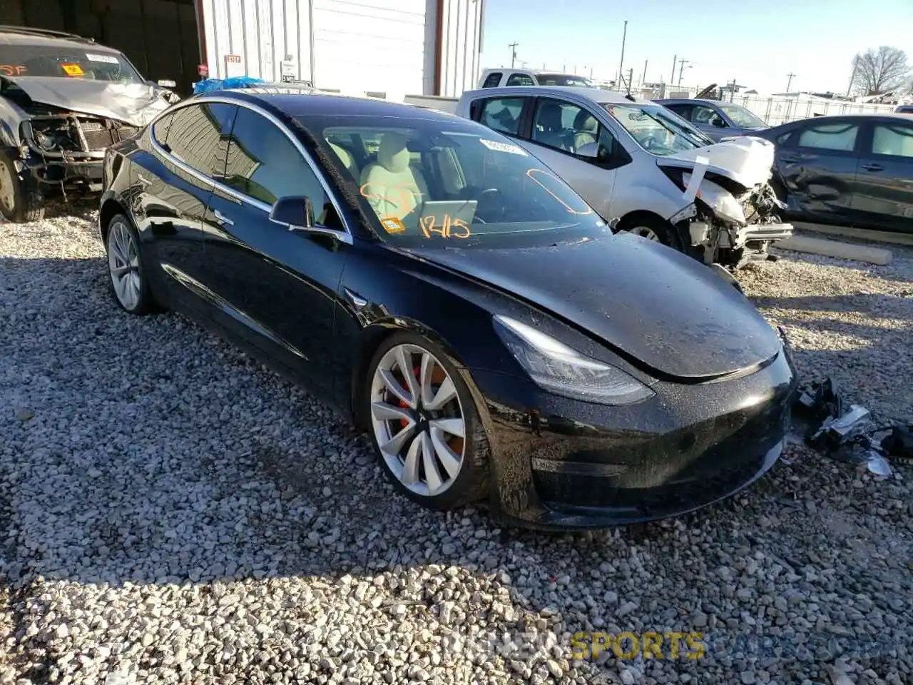 1 Photograph of a damaged car 5YJ3E1EB3KF231736 TESLA MODEL 3 2019