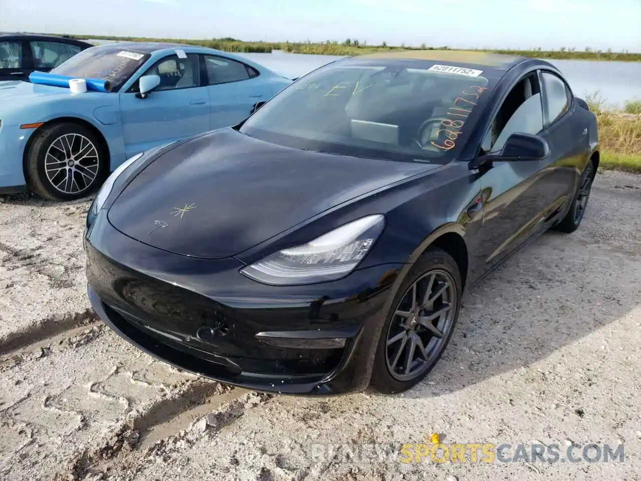 2 Photograph of a damaged car 5YJ3E1EB3KF365257 TESLA MODEL 3 2019