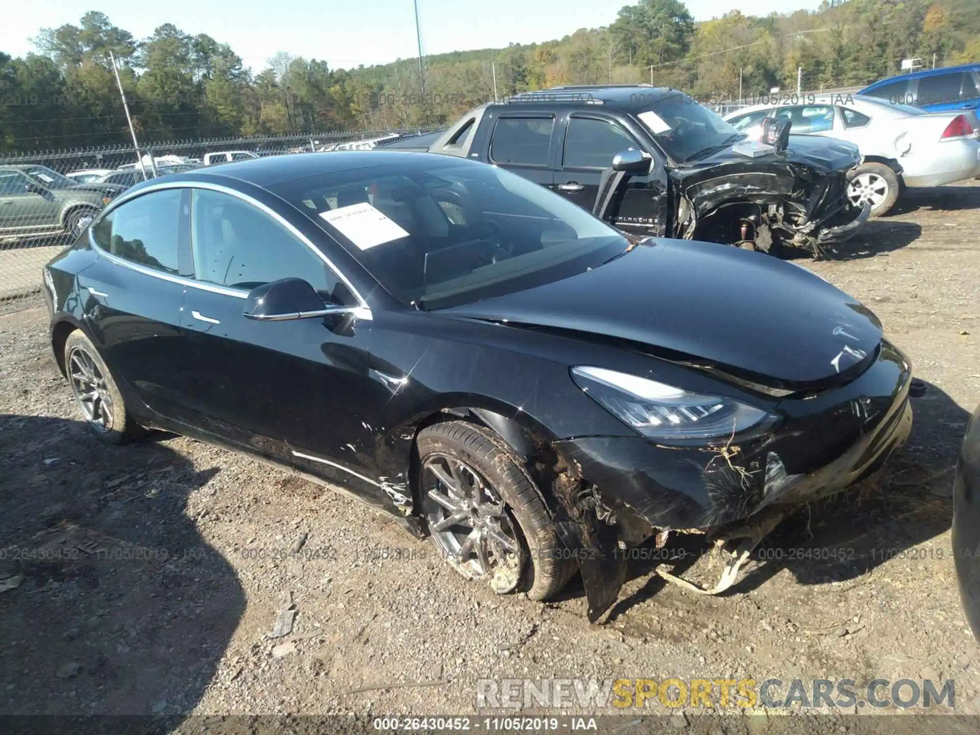 1 Photograph of a damaged car 5YJ3E1EB3KF384634 TESLA MODEL 3 2019