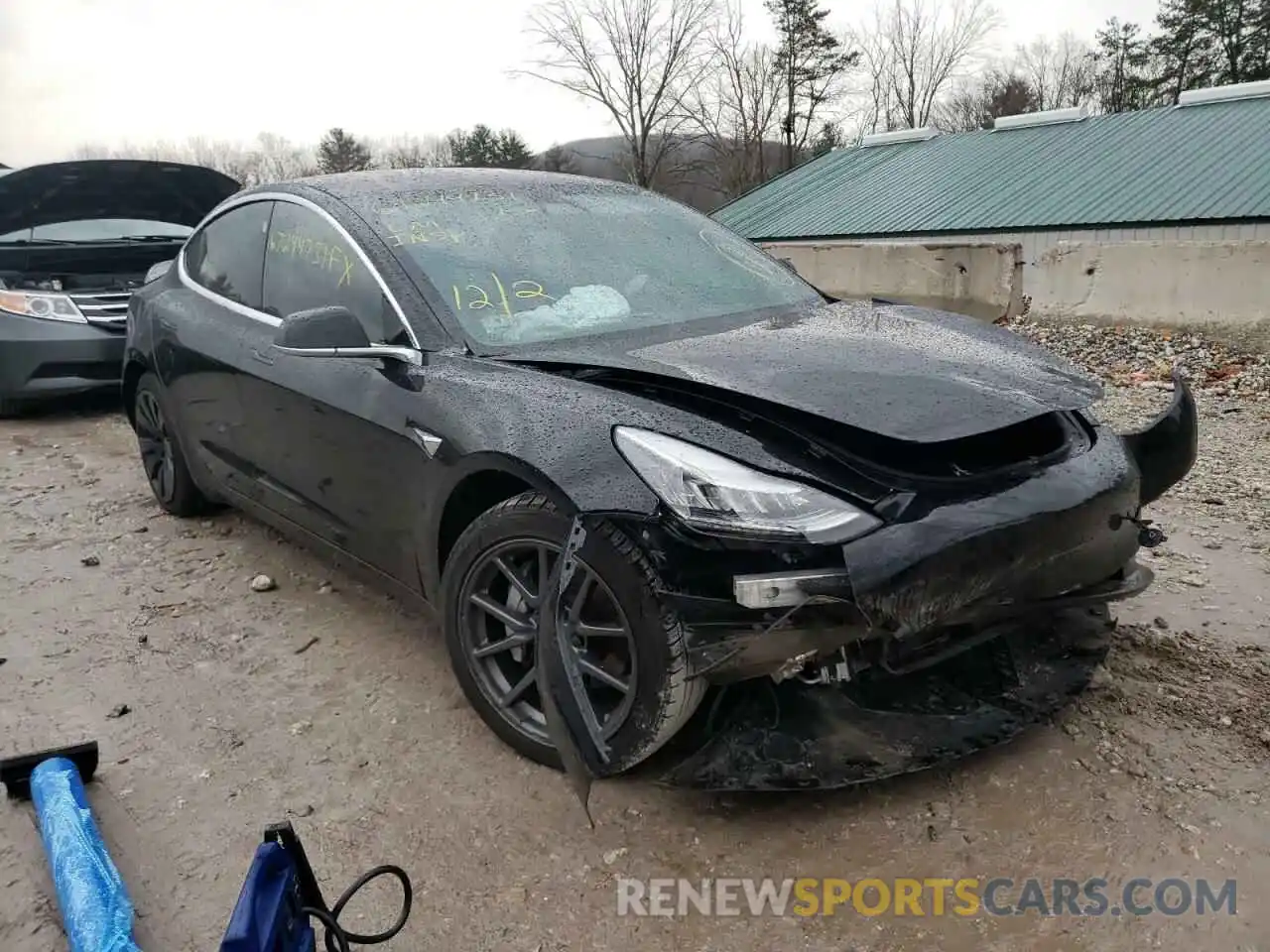 1 Photograph of a damaged car 5YJ3E1EB3KF385296 TESLA MODEL 3 2019