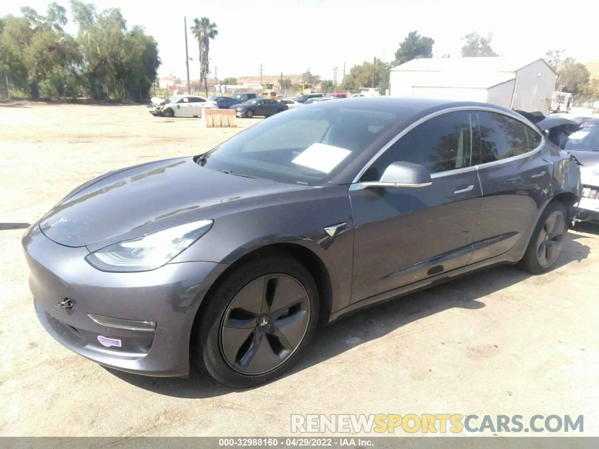 2 Photograph of a damaged car 5YJ3E1EB3KF386349 TESLA MODEL 3 2019