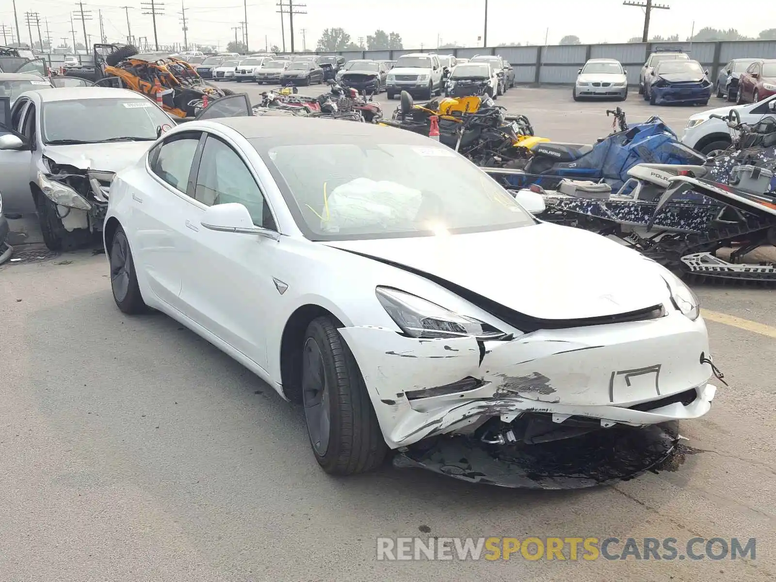 1 Photograph of a damaged car 5YJ3E1EB3KF388019 TESLA MODEL 3 2019