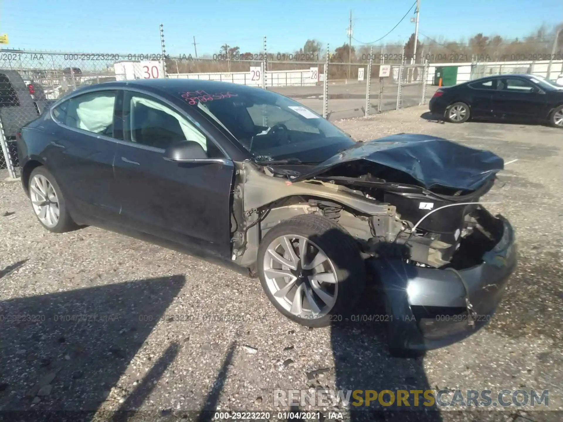 1 Photograph of a damaged car 5YJ3E1EB3KF389025 TESLA MODEL 3 2019