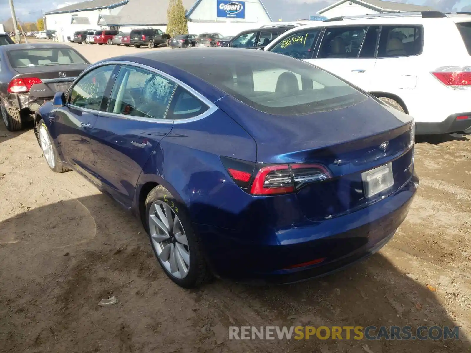 3 Photograph of a damaged car 5YJ3E1EB3KF390028 TESLA MODEL 3 2019