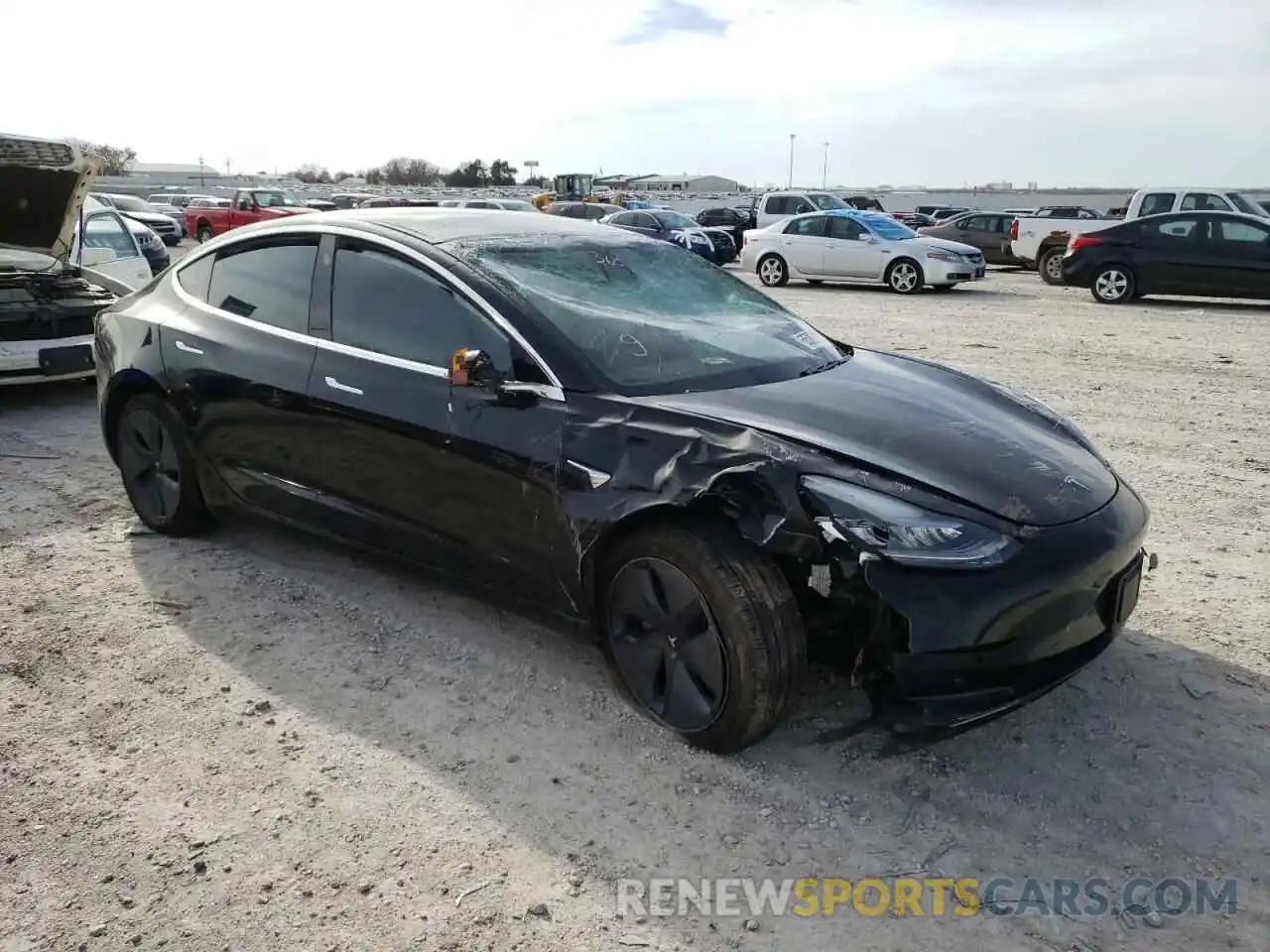 1 Photograph of a damaged car 5YJ3E1EB3KF390658 TESLA MODEL 3 2019