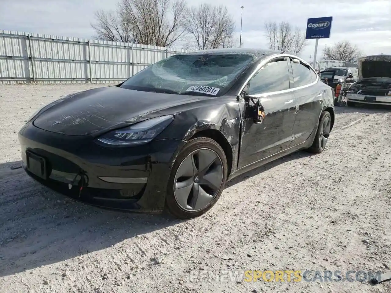 2 Photograph of a damaged car 5YJ3E1EB3KF390658 TESLA MODEL 3 2019