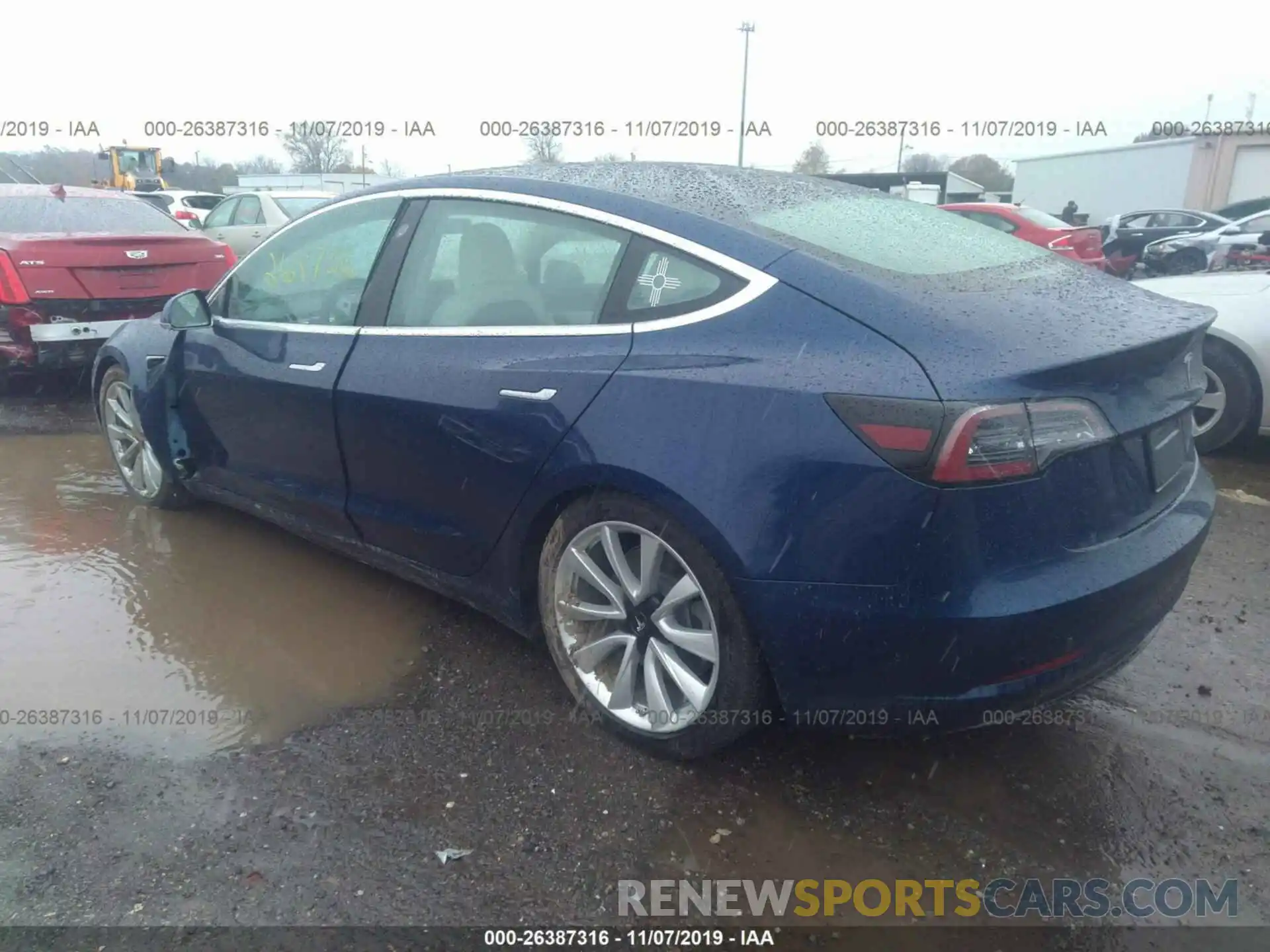 3 Photograph of a damaged car 5YJ3E1EB3KF392202 TESLA MODEL 3 2019