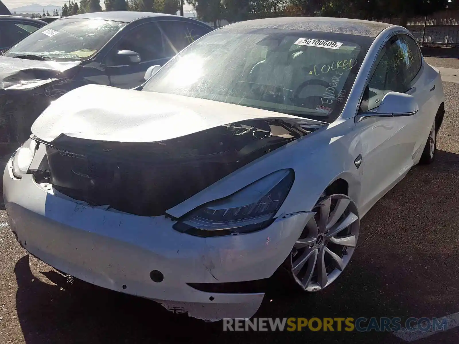 2 Photograph of a damaged car 5YJ3E1EB3KF392491 TESLA MODEL 3 2019