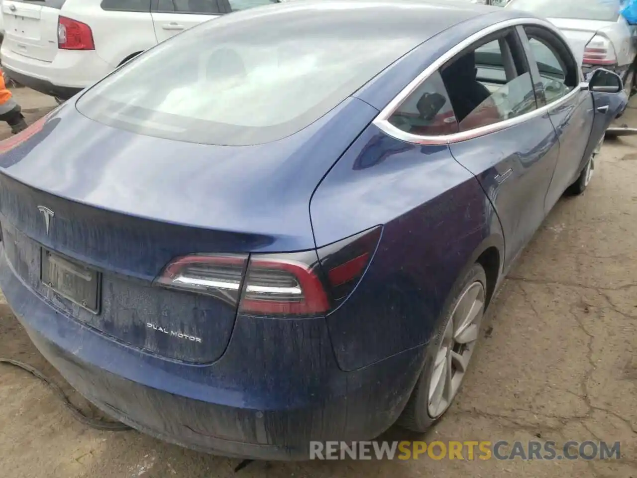 4 Фотография поврежденного автомобиля 5YJ3E1EB3KF406616 TESLA MODEL 3 2019